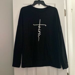 “Faith” long sleeve shirt with pockets